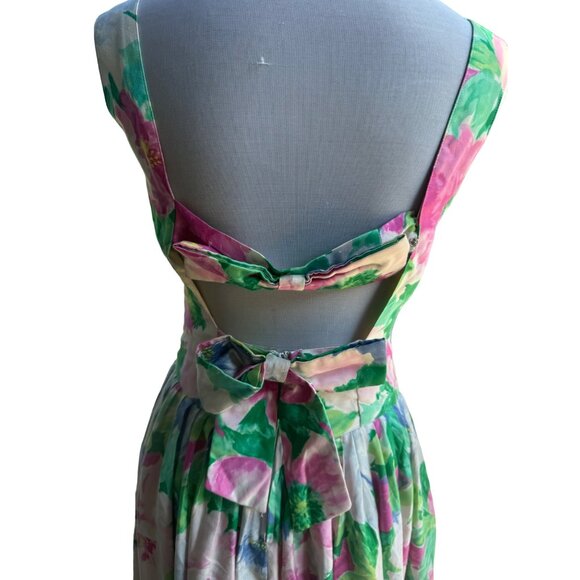 Geary Roark Kamisato Dress Womens Size 6 Floral Sleeveless Vintage Cottagecore - Picture 5 of 8